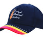 Headwear Breathable Poly Twill with Multi Coloured Printed Peak (4219)