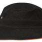 Headwear-Headwear Brushed Sports Twill Bucket Hat-Black/Orange / M-Uniform Wholesalers - 4