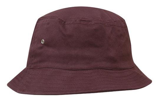 Headwear-Headwear Brushed Sports Twill Bucket Hat-Maroon / M-Uniform Wholesalers - 9