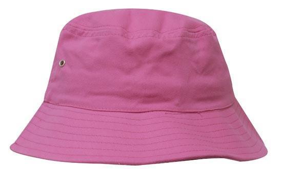 Headwear-Headwear Brushed Sports Twill Bucket Hat-Pink / M-Uniform Wholesalers - 16