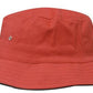 Headwear-Headwear Brushed Sports Twill Bucket Hat-Red/Black / M-Uniform Wholesalers - 18