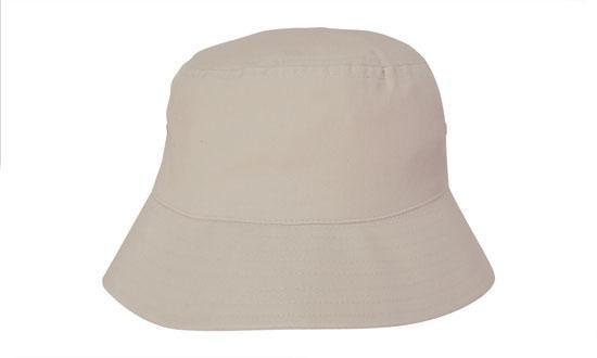 Headwear-Headwear Brushed Sports Twill Bucket Hat-Stone / M-Uniform Wholesalers - 21