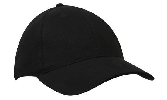 Headwear-Headwear Brushed Cotton Cap-Black / Free Size-Uniform Wholesalers - 2