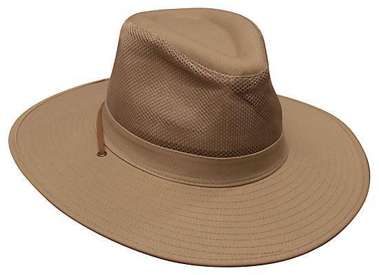 Headwear-Headwear Safari Cotton Twill & Mesh Hat-Sandstone / S-Uniform Wholesalers - 4