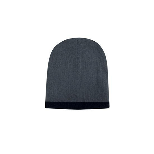 Headwear Roll Down Two Tone Acrylic Beanie - Toque Hat (4188)