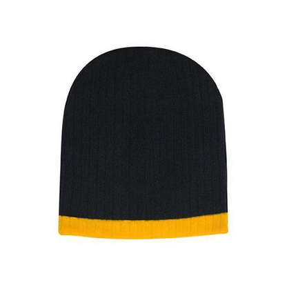 Headwear Two Tone Cable Knit Beanie - Toque (4195)