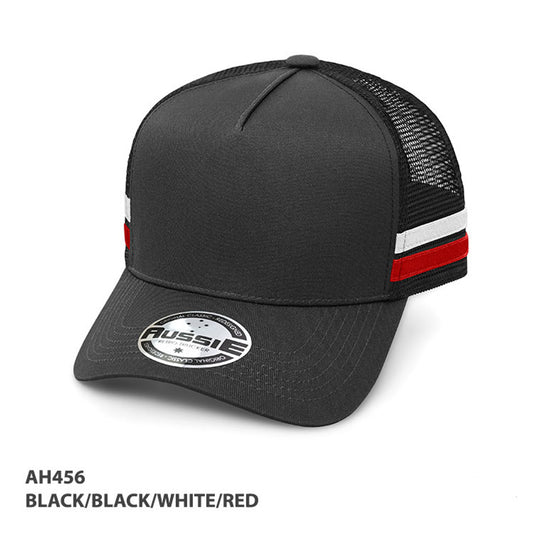 Grace Collection A-Frame Striped Trucker Cap-(AH456)