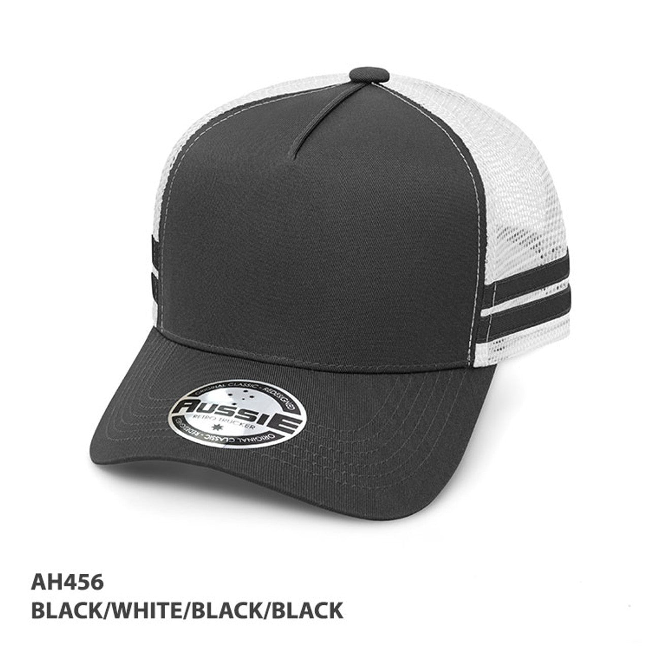 Grace Collection A-Frame Striped Trucker Cap-(AH456)