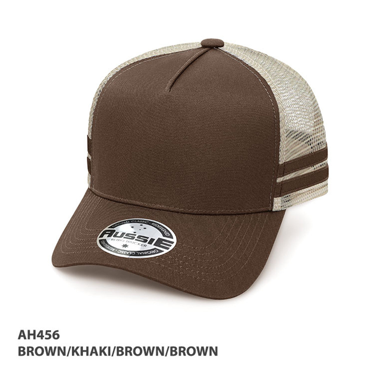 Grace Collection A-Frame Striped Trucker Cap-(AH456)