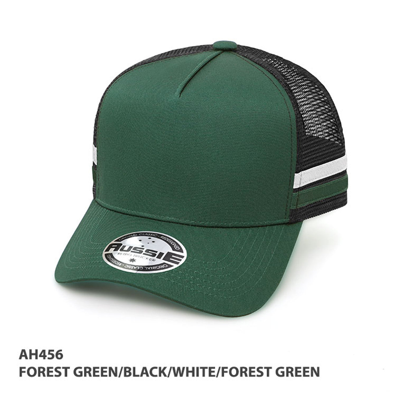 Grace Collection A-Frame Striped Trucker Cap-(AH456)