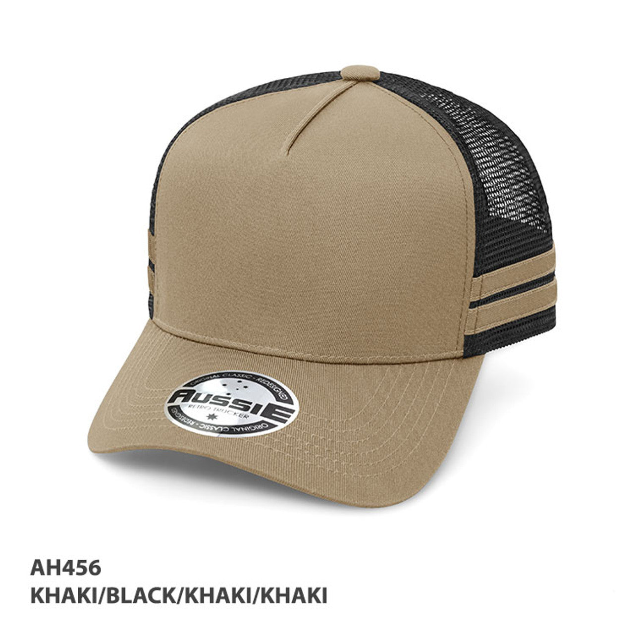 Grace Collection A-Frame Striped Trucker Cap-(AH456)