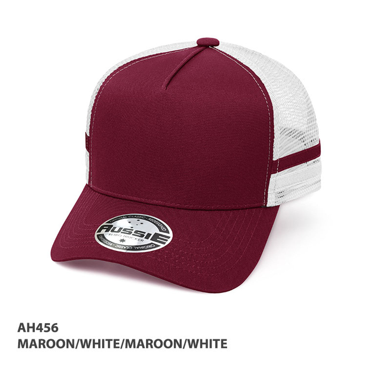 Grace Collection A-Frame Striped Trucker Cap-(AH456)