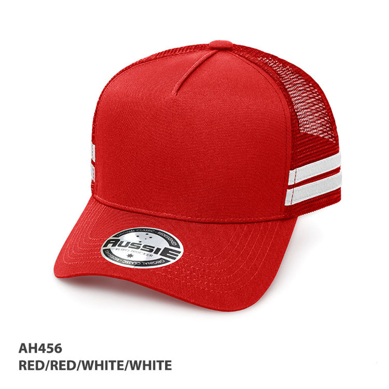 Grace Collection A-Frame Striped Trucker Cap-(AH456)