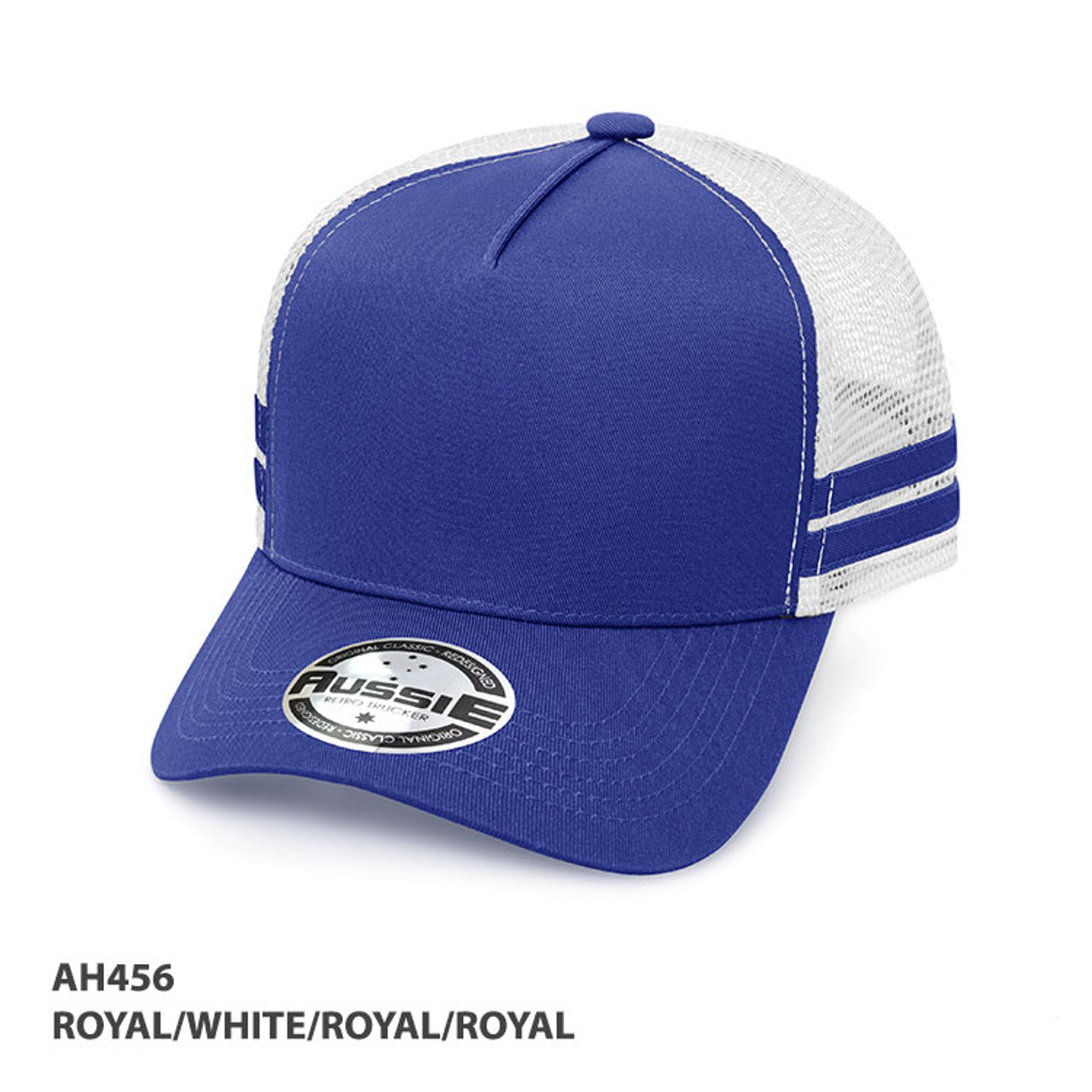 Grace Collection A-Frame Striped Trucker Cap-(AH456)