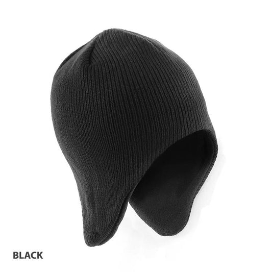 Grace Collection Acrylic/Polar Fleece Beanie with Ear Flap-(AH750/HE750)