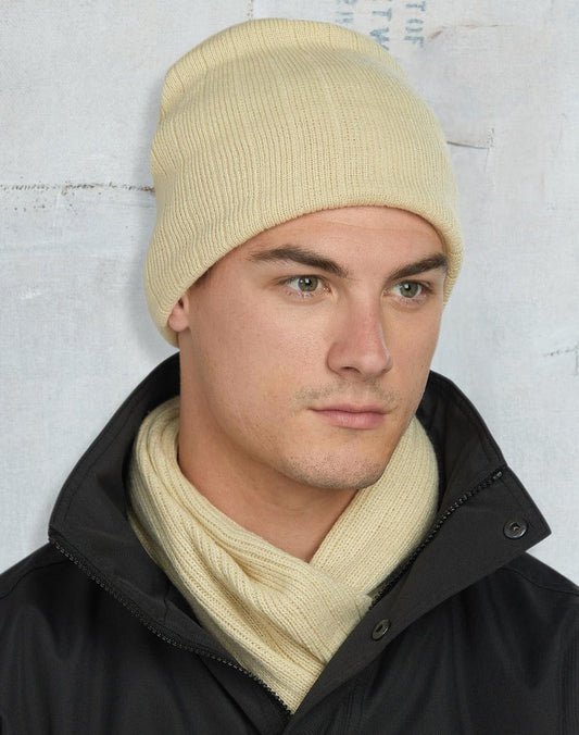 Winning Spirit Cable Knit Beanie With Fleece Head Band Caps (CH64)